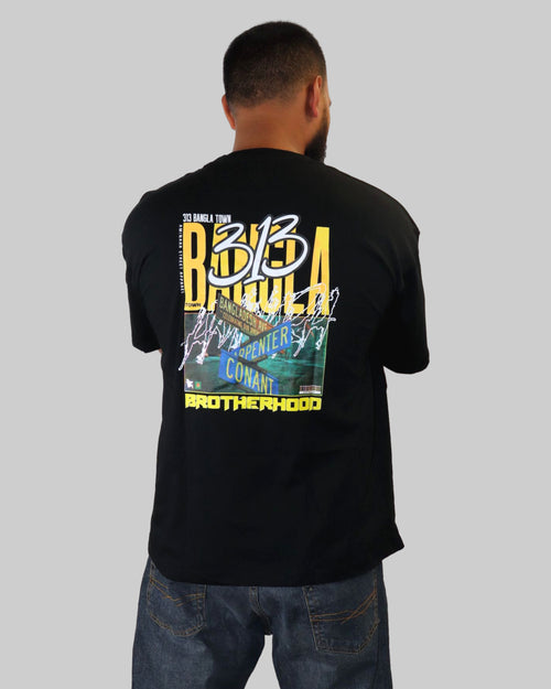 AMINARA Men's Oversized BANGLA TOWN Tee
