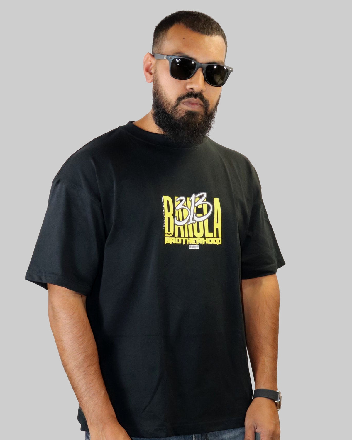 AMINARA Men's Oversized BANGLA TOWN Tee