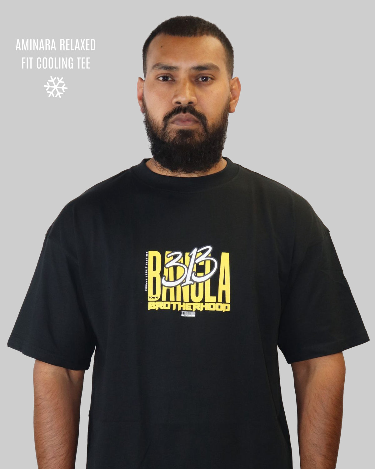AMINARA Men's Oversized BANGLA TOWN Tee